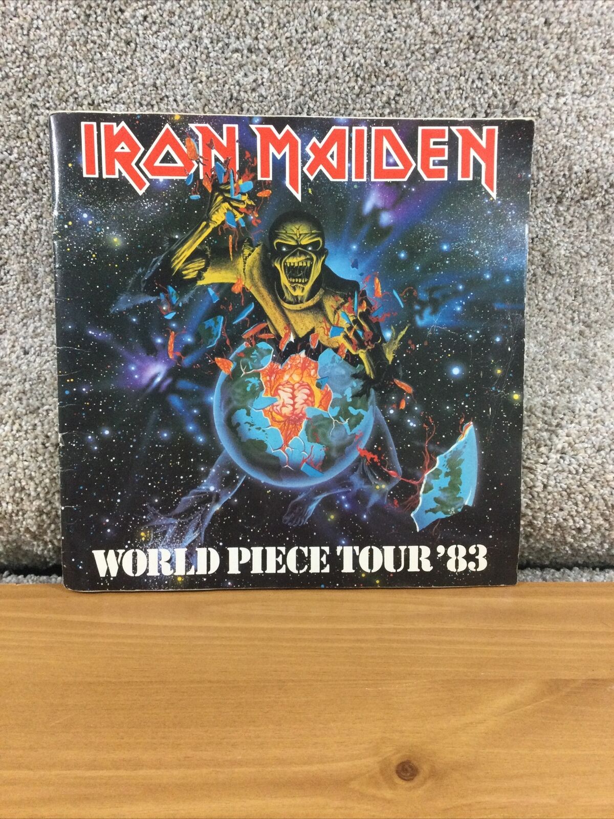 Original 1983 Iron Maiden World Piece Concert Tour Program Book - Scarce