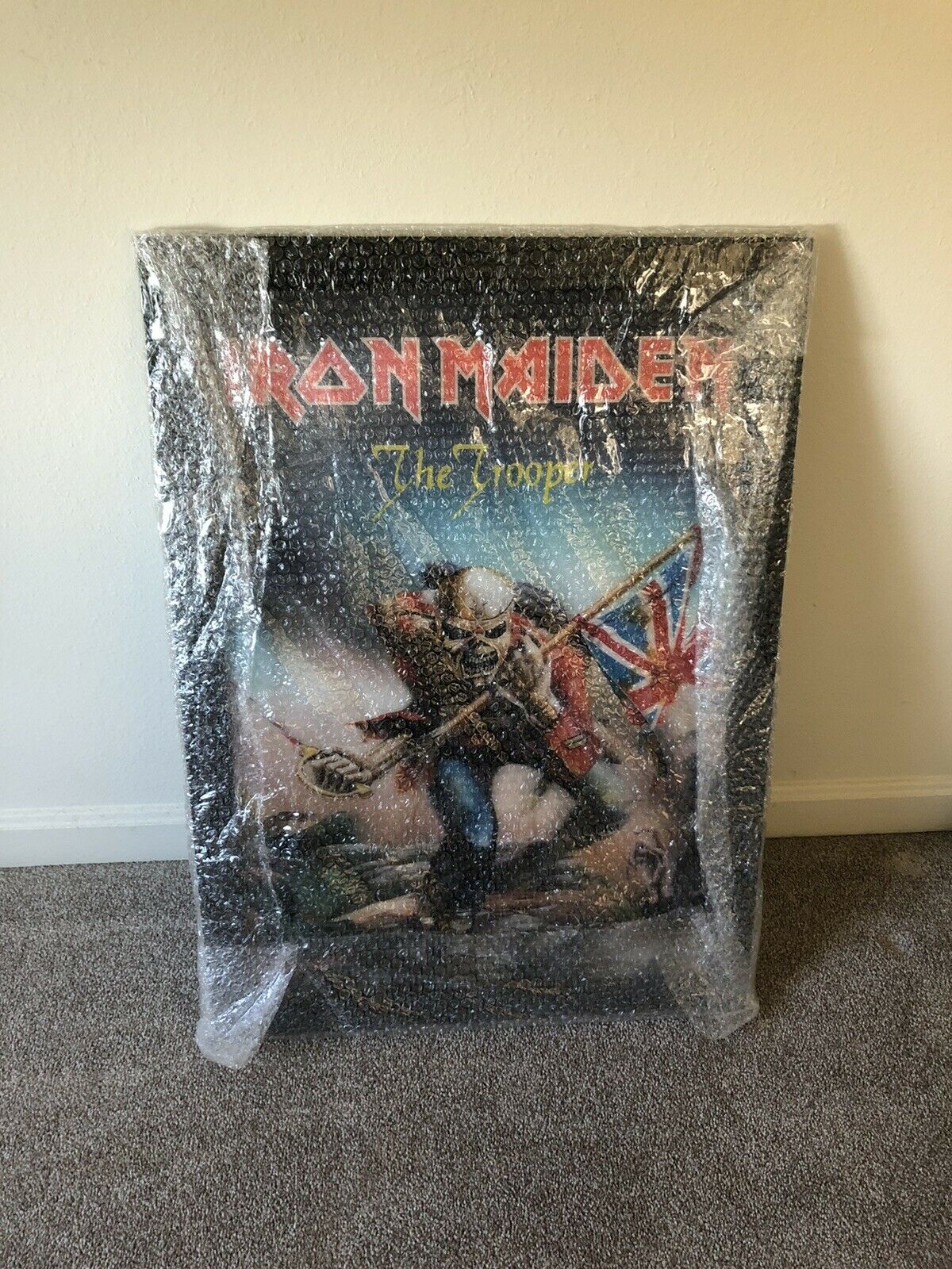 Framed Holographic Iron Maiden The Trooper Poster